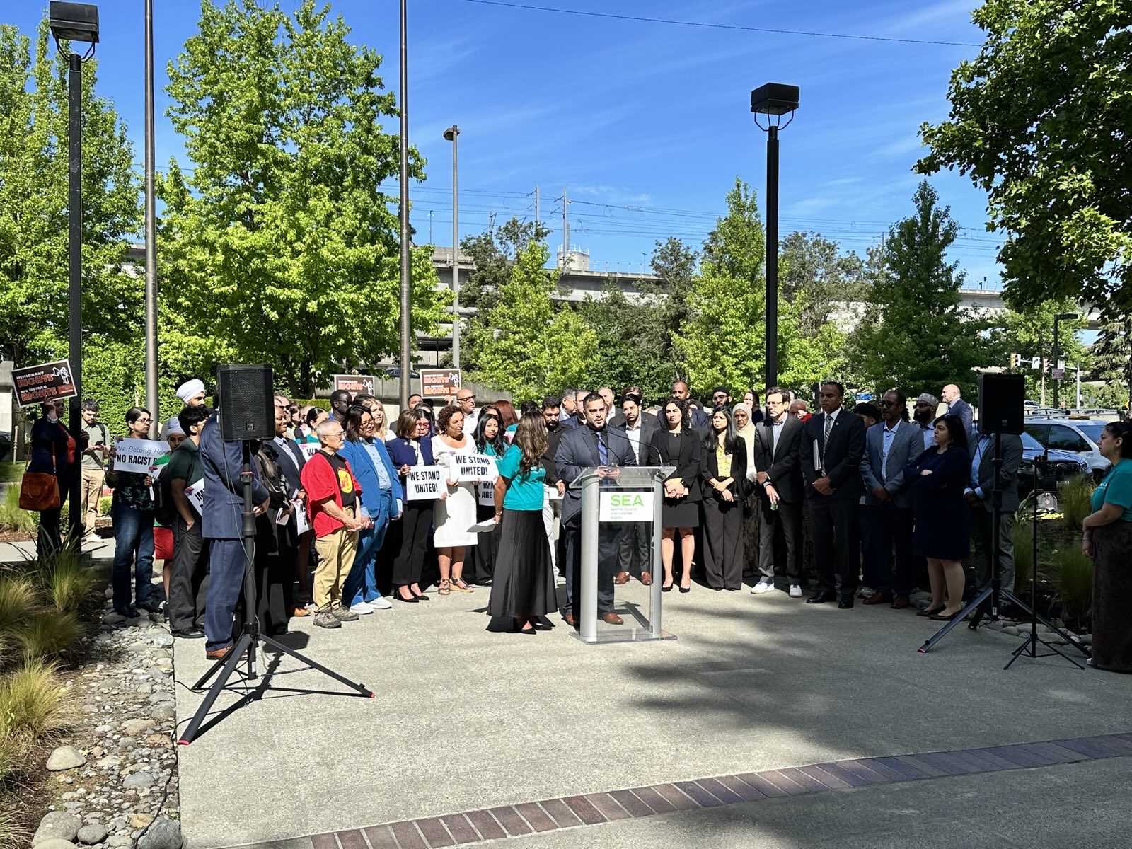 Coalition of Advocacy Groups, Governor and Other Electeds Came Together to Condemn Racist Travel Ban and Underscore that Immigrants Belong Here